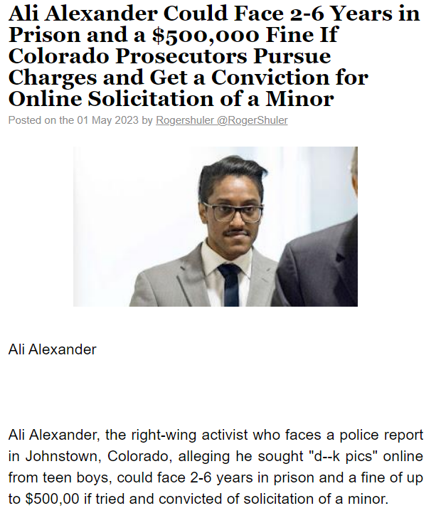 LET'S NOT FORGET ABOUT PEDO-ALI

-STILL TRYING TO FIND CHARGES FILED

#opgop
