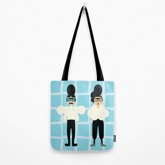 'Try Not To Be Dull...' tote bag featuring Lillian and Maximilian. 
bit.ly/4652t2z
#totebag #bag #shoppingbag #reusable #carryall #gifts #present #sillydoodle #digitalart #sillyart #illustrationart #smallbusiness  #illustration #society6 #society6artist #society6shop