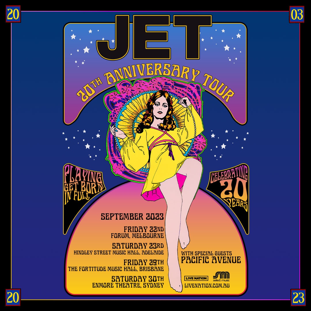 Live Nation Australia (@livenationau) on Twitter photo JUST ANNOUNCED 🚨 <a href="/jettheband/">jettheband</a> are celebrating 20 years of their album, Get Born touring this September!
🎫 Live Nation Presale: Thu 15 Jun, 10am > Fri 16 Jun, 10am (local)
🎟 GP On Sale: Fri 16 Jun, 11am (local).
Sign up for presale access → lvntn.com/JetTix23 JUST ANNOUNCED 🚨 <a href="/jettheband/">jettheband</a> are celebrating 20 years of their album, Get Born touring this September!
🎫 Live Nation Presale: Thu 15 Jun, 10am > Fri 16 Jun, 10am (local)
🎟 GP On Sale: Fri 16 Jun, 11am (local).
Sign up for presale access → lvntn.com/JetTix23