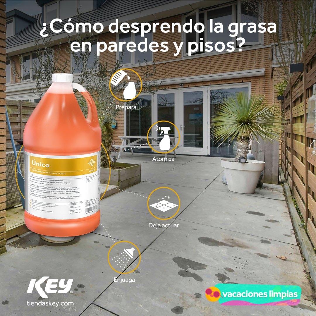 tiendaskey's tweet photo. ☀😎⛱ ✨ ¿Cómo desprendo la grasa en paredes y pisos?

🏪  Disponible en Puntos KEY® #Monterrey y #Saltillo

💻 Haz tu compra en https://t.co/xbN1J4hSpP

#TiendasKEY #LimpiezaparaVivirMejor #LimpiezaparalaSalud #VacacionesLimpias #SinGrasa https://t.co/TsB6kx9jfY