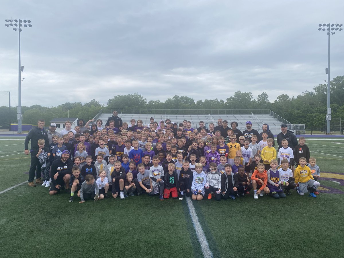 coach_elderm's tweet photo. The Avon Youth Football Camp is always one of the highlights of the summer!  Our future is bright! 🏈🦅 #TraditionDoesNotGraduate #ItsA… https://t.co/ZbcWdQmWd6