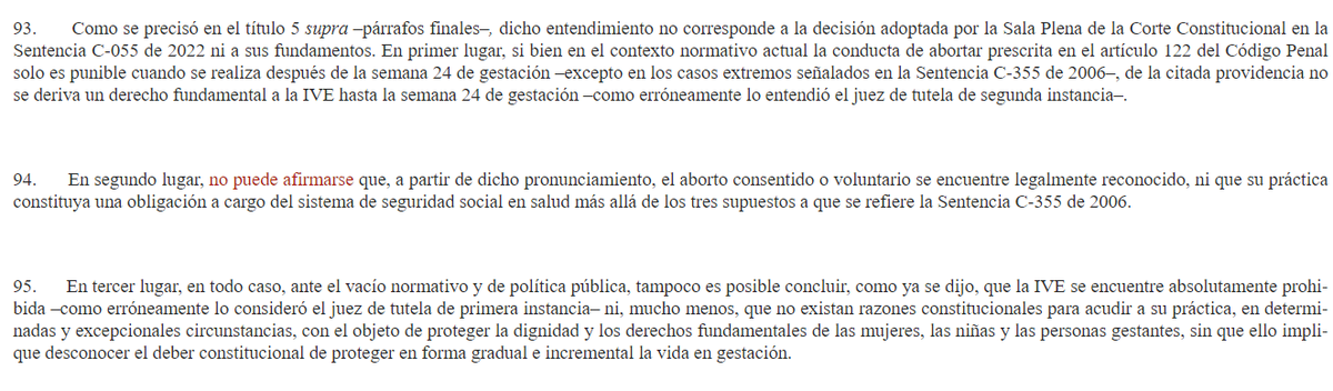 davidllinasal's tweet photo. T-158 de 2023: la sentencia de la Corte Constitucional que, según parece, tira por la borda buena parte de lo construido por ese mismo tribunal acerca de la despenalización del aborto hasta la semana 24. Vale la pena escribir algo sobre el asunto, porque miren lo que dice: https://t.co/4RGxKUjxLm