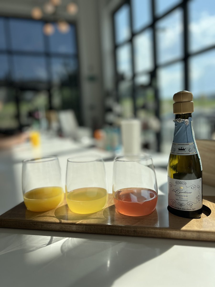 In my happy place, drinking a Prosecco flight 💛 <a href="/rootbarsalon/">Rootbar Salon</a>