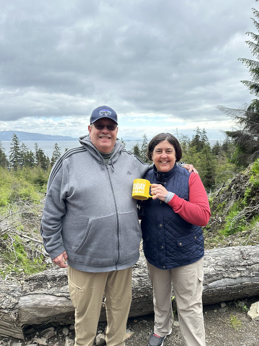 corsphr's tweet photo. #sundaytoday   Christine ORourke and Michael Brady from Henrietta, NY (formerly from Ridgewood, NJ) celebrating 35 year wedding anniversary in Icy Strait Point, Hoonah, Alaska!  @nbc @WillieGeist https://t.co/OMqJetGwEX