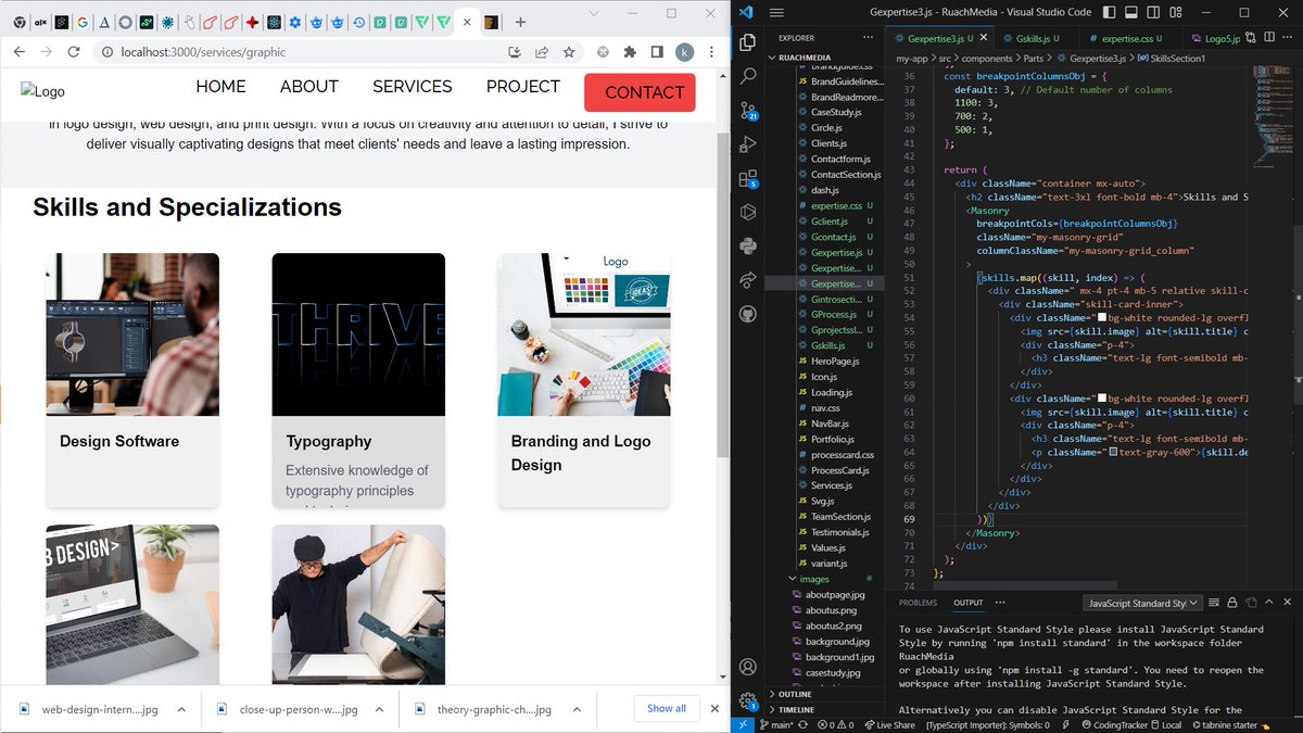 Sky_tech1000's tweet image. Day 25: 
Took some long break yh, the weekend just to rest and yesterday i had alot of work.. well today i worked on the graphic designing detail page where i did a 360 rotation cards for the skills and specialization yh🙃.. #100DaysOfCode #devbubble