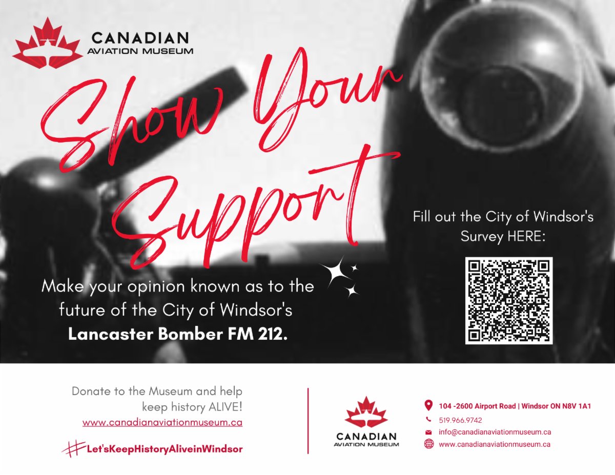 CAM_Hangar's tweet photo. We need your help and support. Below is a link to the City of Windsor survey, asking for the public's opinion as to the final home for FM212 once the restoration is complete. 

Please make your opinion known and thank you once again for your support!
https://t.co/McM0SJ28ED https://t.co/YUidkURj0i