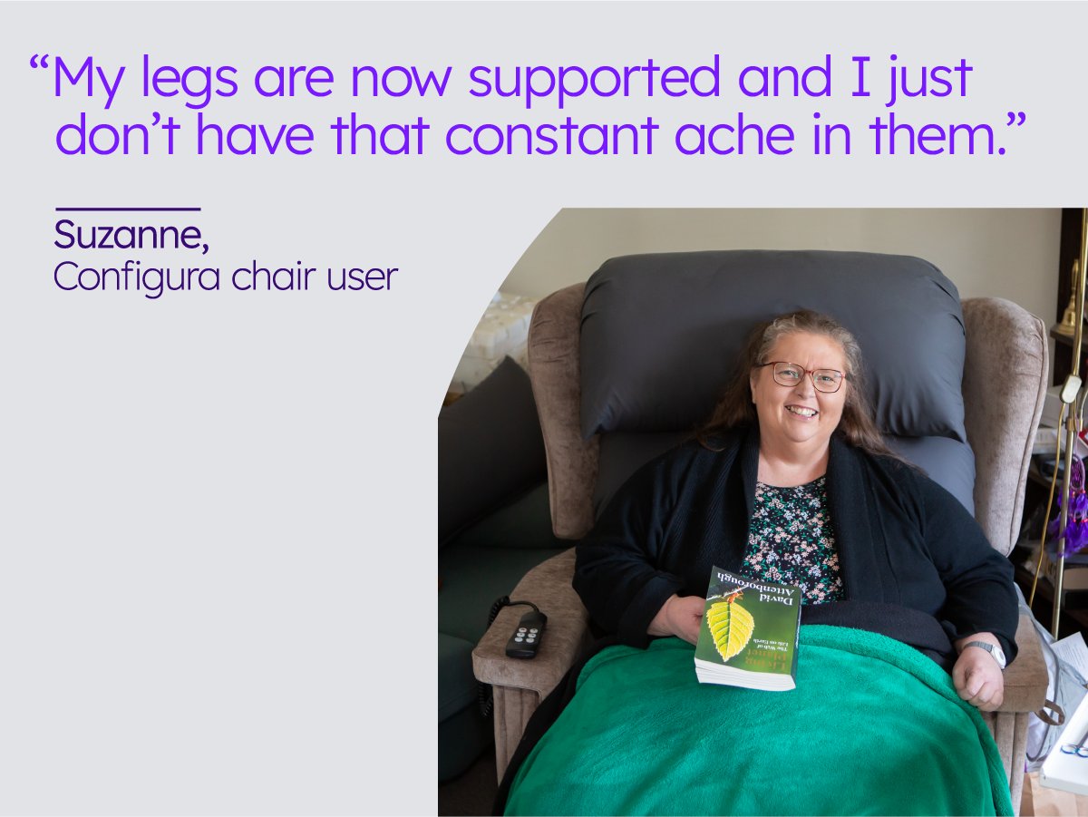Suzanne has found the pressure relief she needed in the Configura chair. 
Read her full story: hubs.ly/Q01TqcTm0