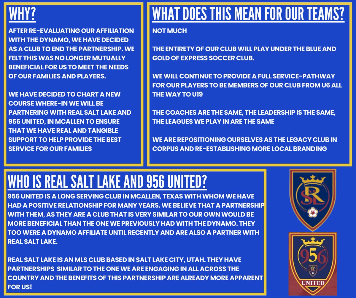 We’re backkkk 👀 

Although our colors and logos change our commitment to the development to our families does not change! 

Please see graphics for more info

Any questions please direct them to: 
Ccexpresssoccer@gmail.com