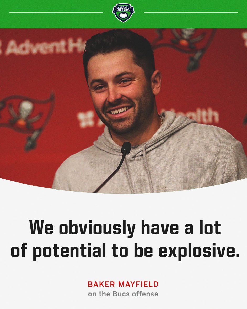 Baker Mayfield has a lot of belief in the Bucs offense.... 👀