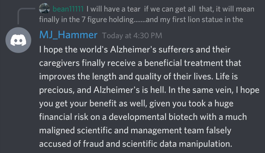 DurinssBane's tweet photo. Good to see the $SAVA discord remains just as unhinged and delusional as ever. https://t.co/uqY6RKiwHJ
