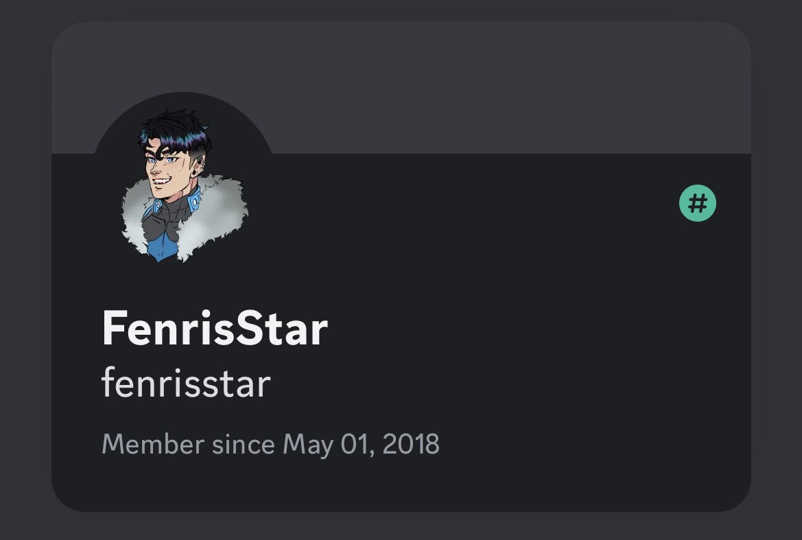 fenrisstar's tweet photo. Oh yea.  I did a lot of research on branding you know. #DiscordUsername https://t.co/R6rm2V2j5S