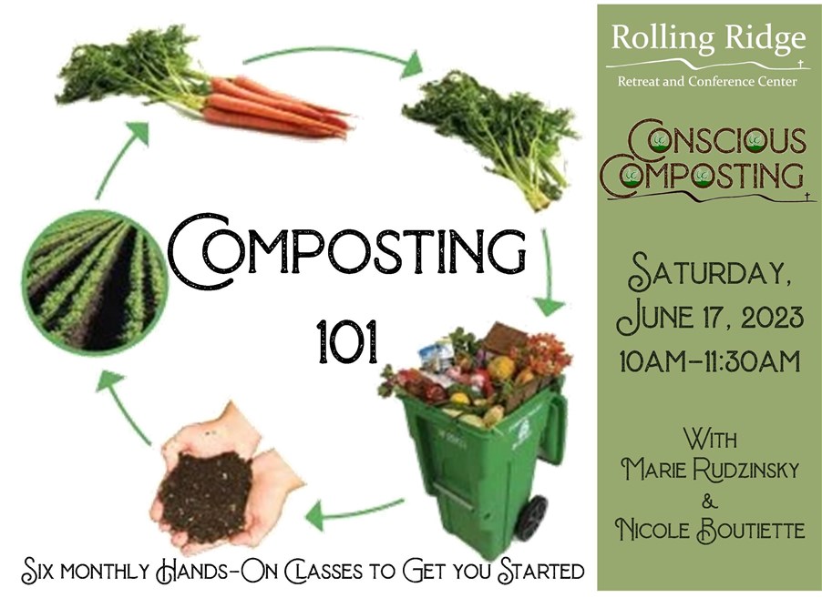 RollingRidgeMA's tweet photo. Our Conscious Composting series begins this Saturday! It's not too late to register for one session or all six. Learn more about composting at home and turn your kitchen scraps into life-giving nutrients for your garden! Sign up here: https://t.co/nbZWMjb0XE https://t.co/goK9NSgMCm