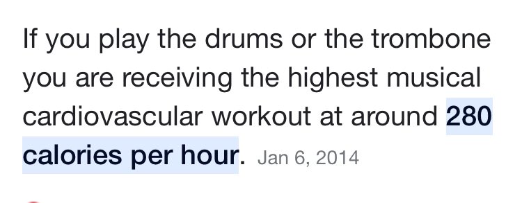 good news for my fellow drummers and trombonists