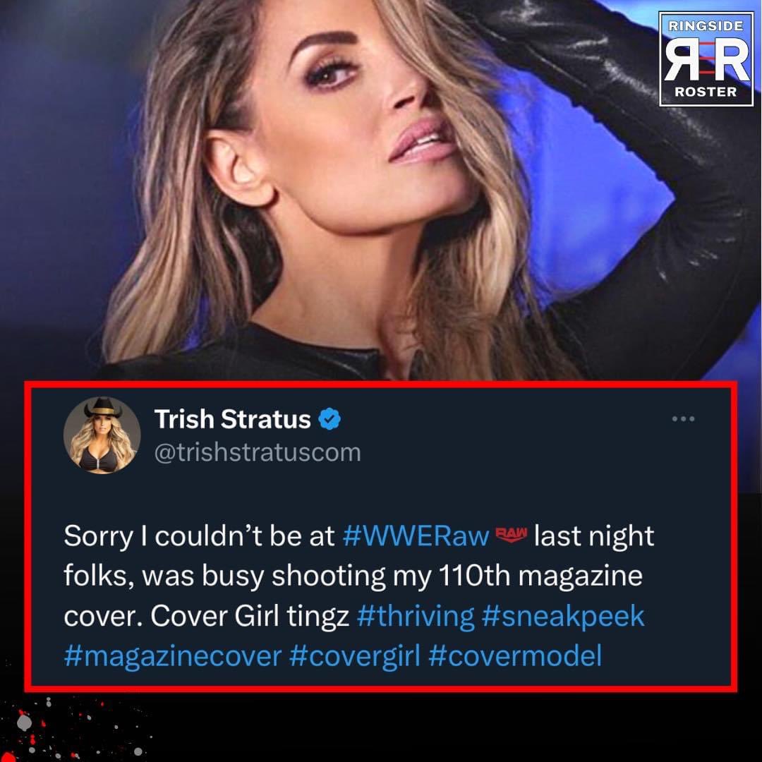 Trish Stratus explains why she wasn’t at WWE RAW last night 

#WWE #WWERAW #TrishStratus https://t.co/UcxadME9ub