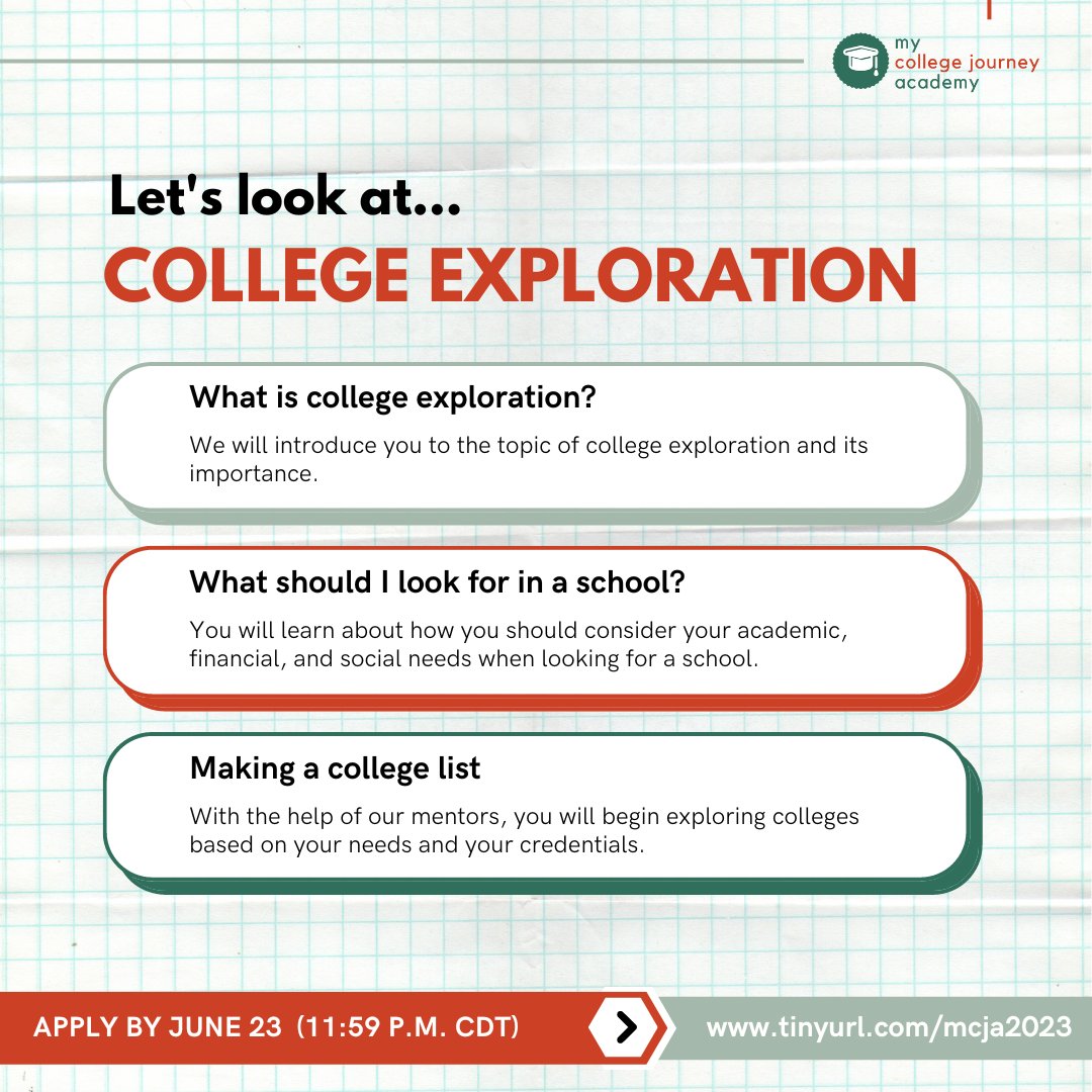 mcjairving's tweet photo. This week, we'll be giving a glance into some of the discussions and activities you can take part of during the summer guidance program.
The first section is college exploration, wherein we'll research all of the higher education opportunities available to you! https://t.co/1j3D89GUmN