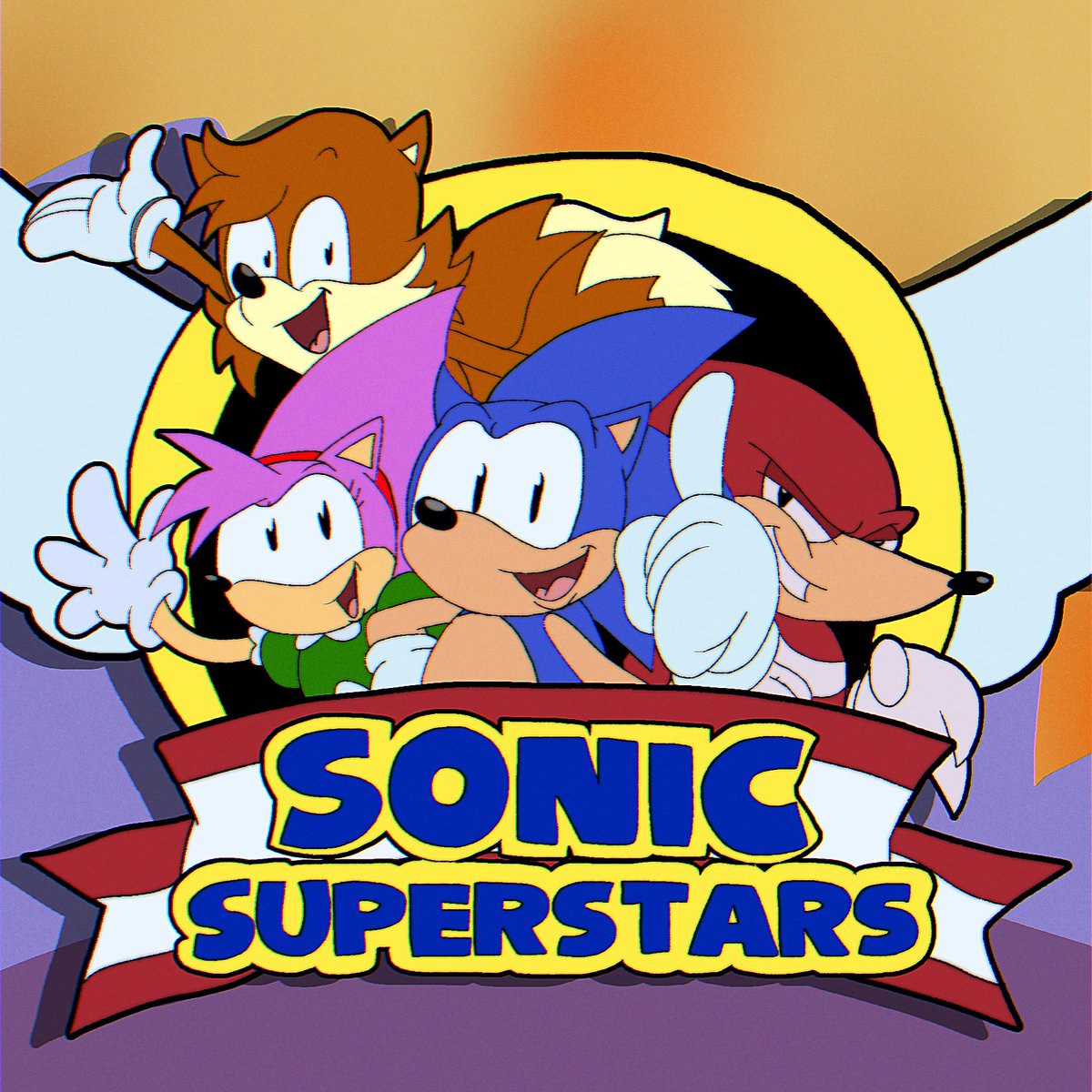 Sonic superstars but in the style of #adventuresofsonicthehedgehog 
#sonicsuperstars #sonicthehedgehog #sonicfanart