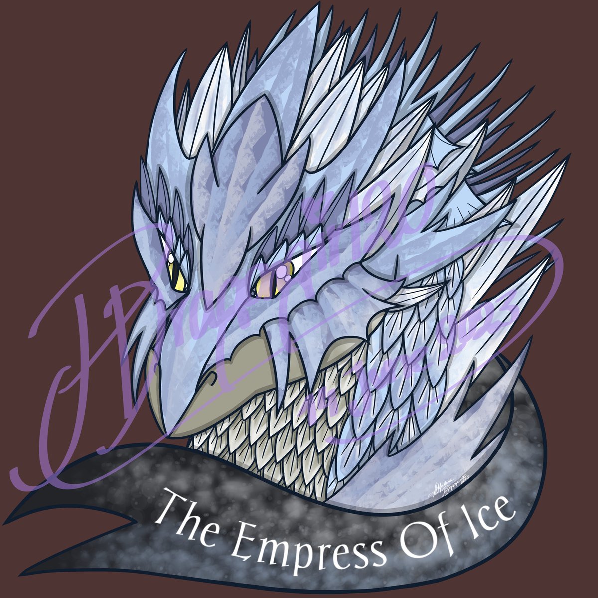 'Welcome the Empress of Ice. She was hard to get her features right, but I got there on the end!' 😳

#Velkhana #VTuberEN #ENVtuber #Stickers #artistontwitter