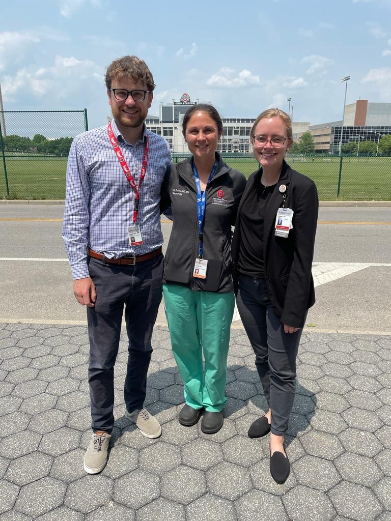 Thank you to our residency chiefs from this year - Dr. Casey Potts (admin chief), Dr. Lisa Moore (education chief) and Dr. Robert Kassinger (education chief) - who have worked tirelessly to make changes and improve our residency program! #OSUNeuro