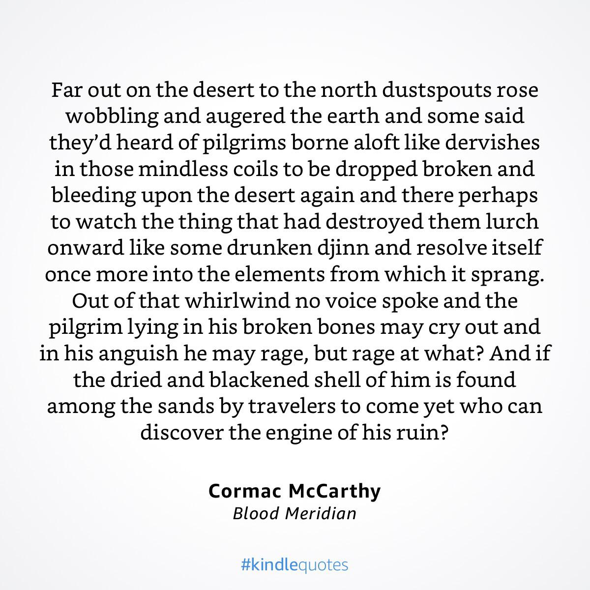 Sad to hear Cormac McCarthy has died at 89. What made McCarthy such an evocative writer was the commitment of his vision to his subject. I recommend his earlier work such as Suttree or Blood Meridian although neophytes may rather start w/ his Border Trilogy. #RIPCormacMcCarthy