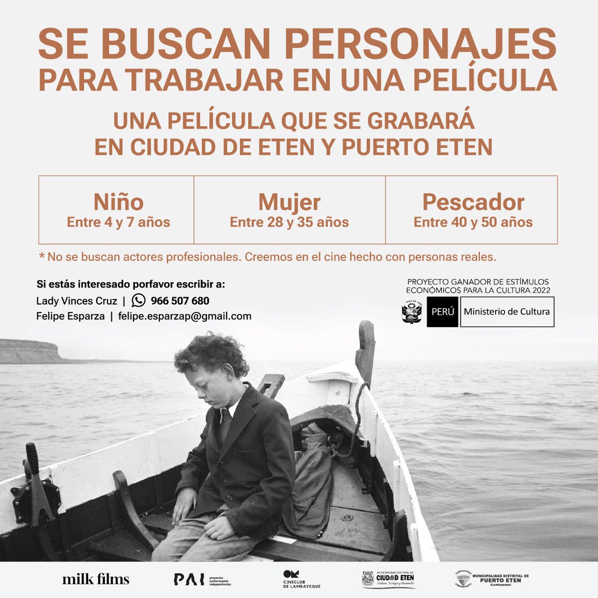 Cineclub_lamb's tweet image. #proyectodesarrollo📷
Estamos iniciando un proyecto de desarrollo de largometraje, y nos encontramos en el proceso de búsqueda de actores de ambos distritos.
.
📷Mayores informes:
Lady Vinces Cruz 966507680