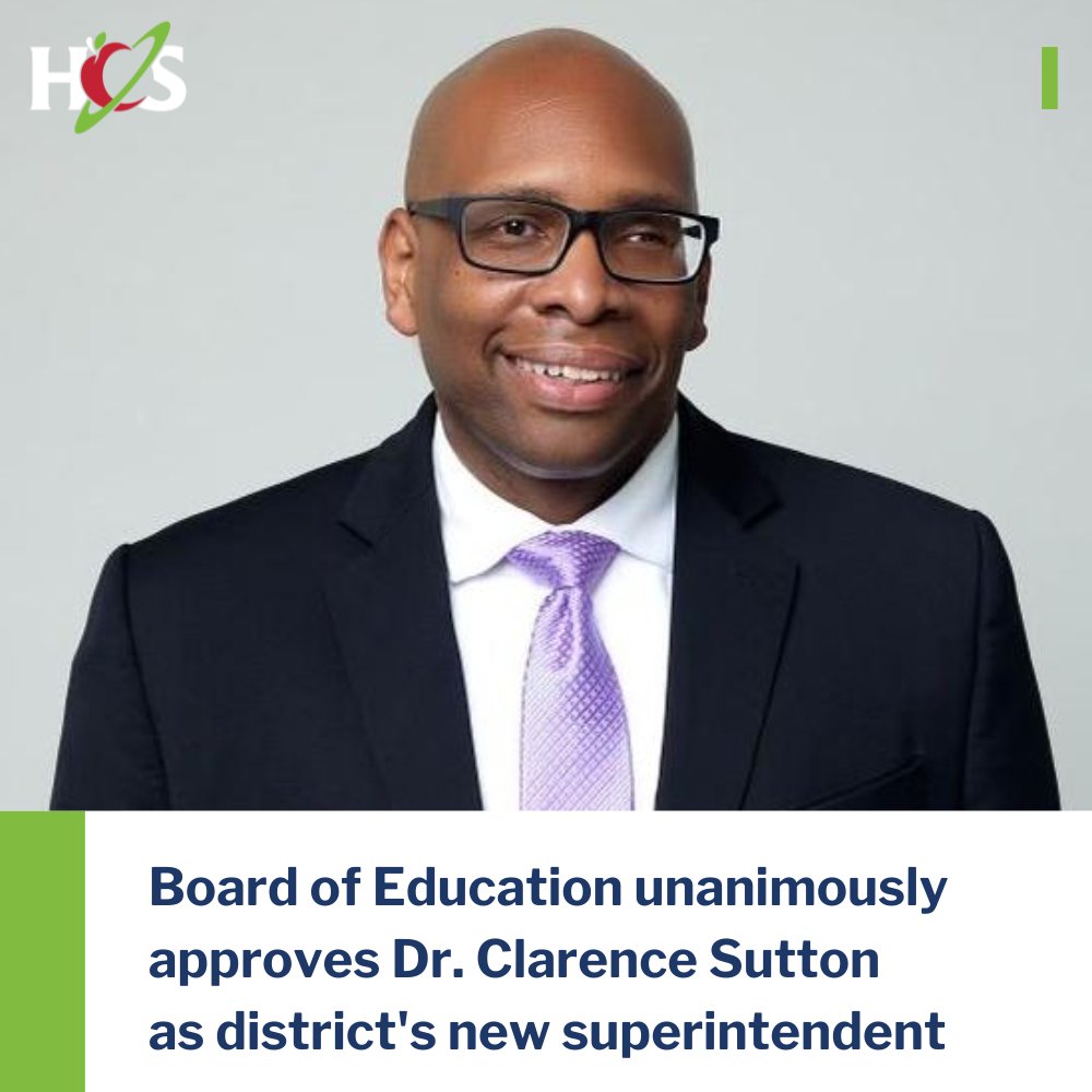 HSVk12's tweet image. CONGRATS🎉: The Huntsville City Board of Education unanimously approved Dr. Clarence Sutton as the district&apos;s new superintendent. 

🔗bit.ly/3PajRww