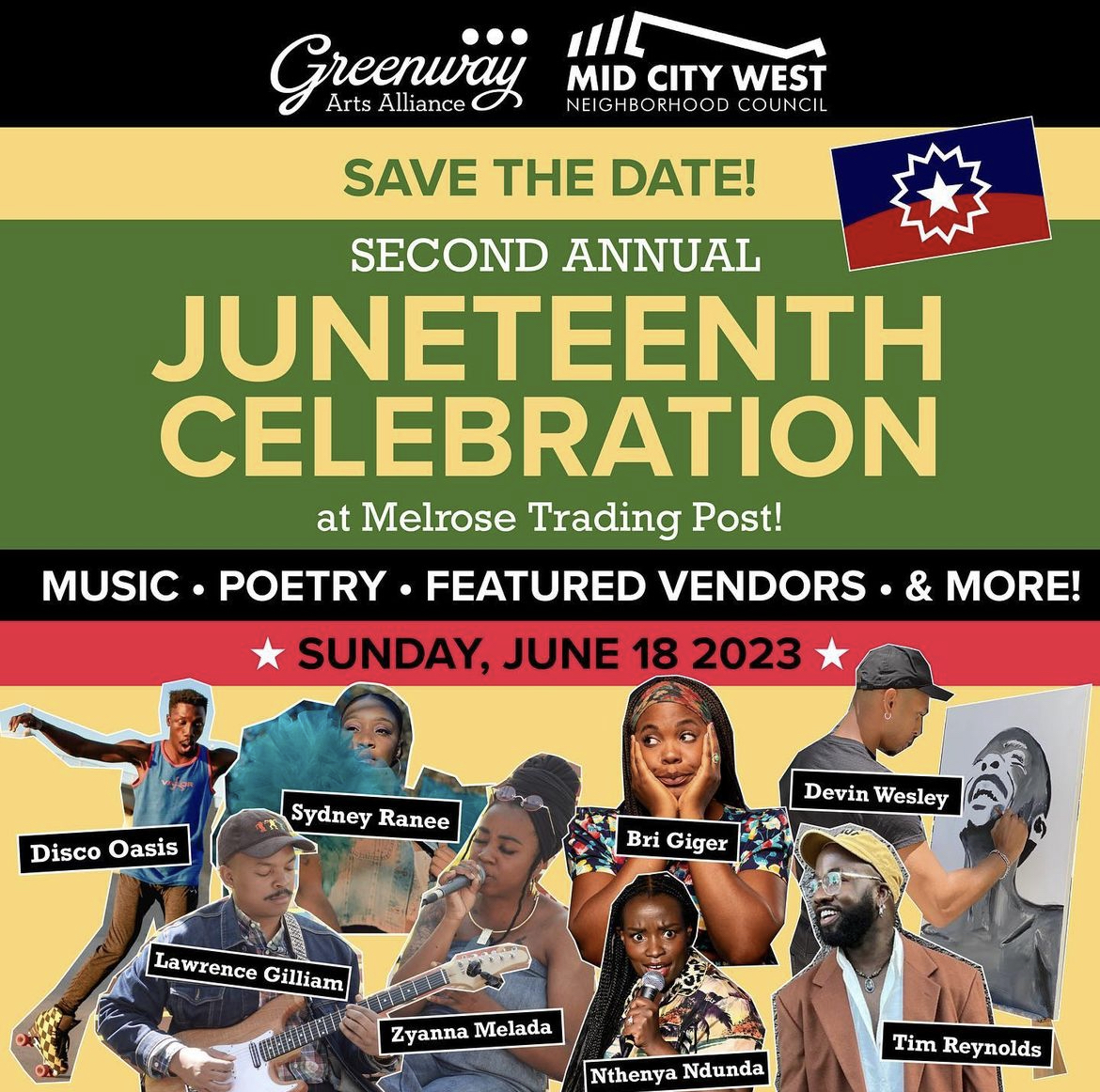 Join us at <a href="/MTPfairfax/">Melrose Trading Post</a> this weekend for our #Juneteenth celebration! #melrose