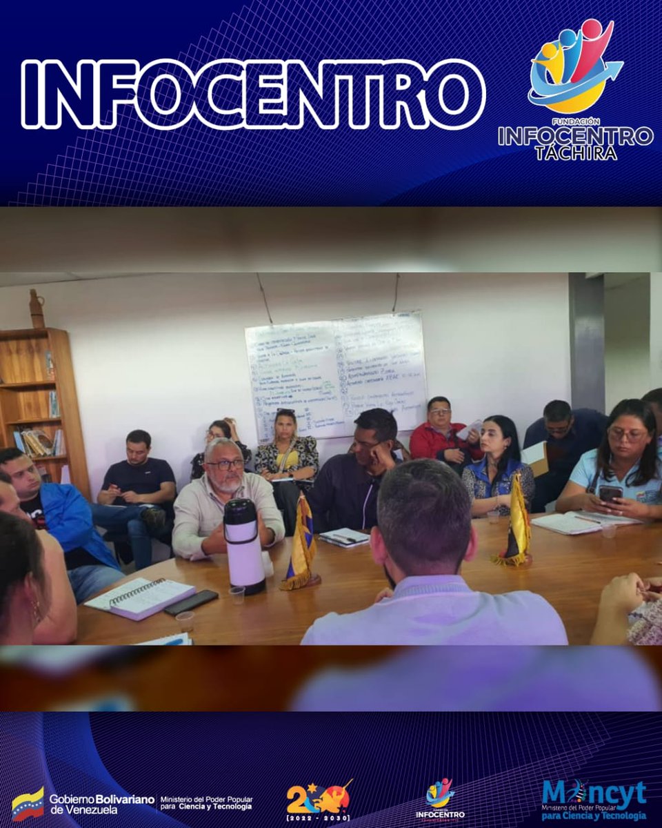 Jefe Estadal de infocentro Táchira @pastor85r participó en la reunión con el Mincyt, ZEE, Rectores de universidades entre otros actores, enmarcado en el plan de trrabajo del Consejo Científico del estado Táchira.
#VivaLaUnionDeLosPueblos
#InfocentroTachira
@LaRosaInfoVE