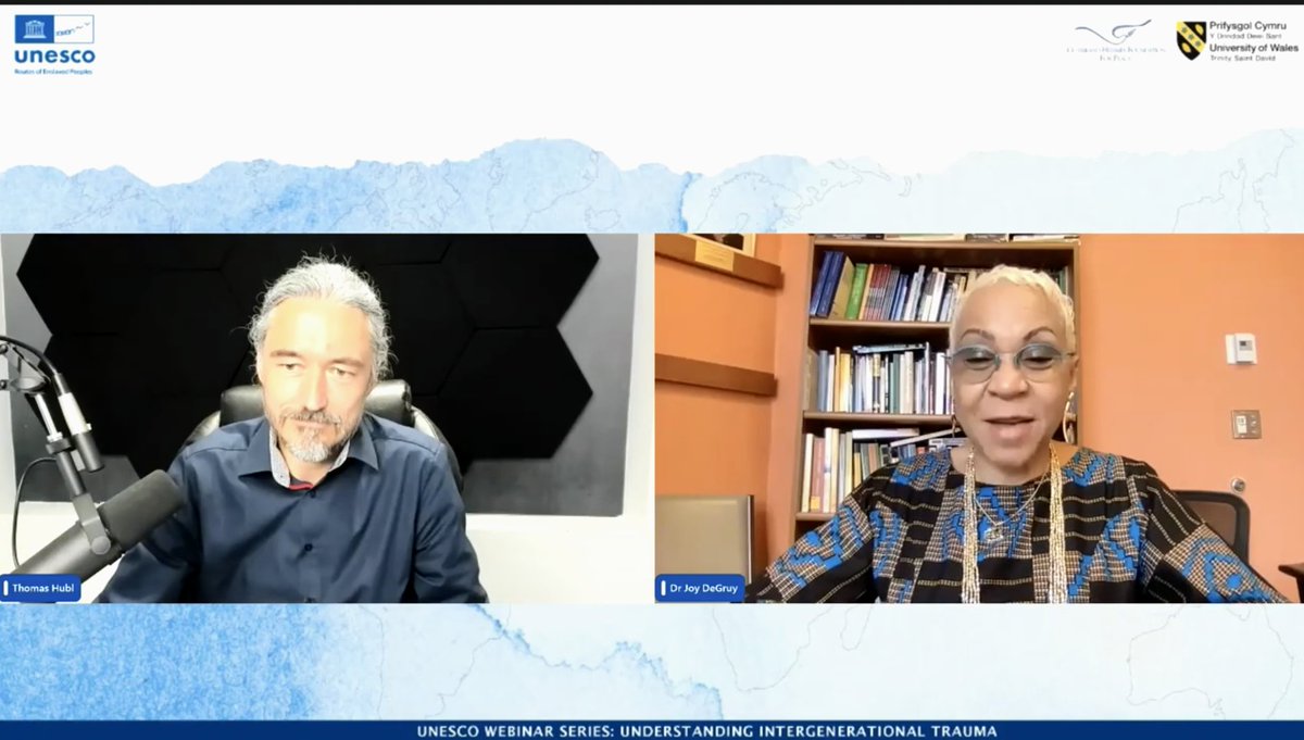 Perhaps one of the most enlightening and illuminating conversations on the extremely complex topics of #intergenerationaltrauma and #healing.  

Thank you @DrJoyDeGruy @ThomasHuebl for contributing to the @UNESCO webinar.

youtu.be/vvEOo9qlt7M