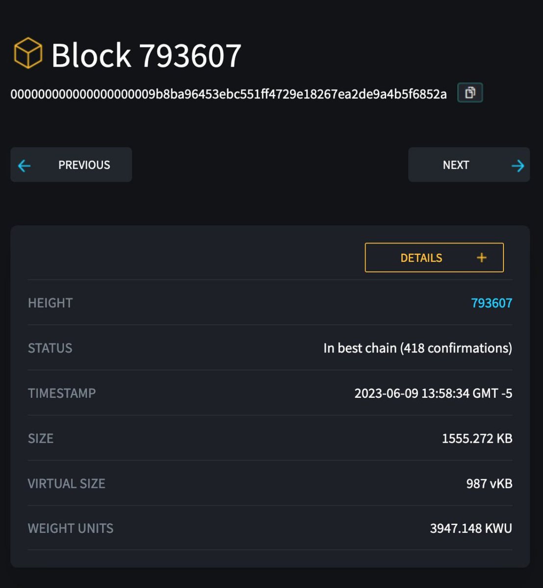 va1erchyk's tweet photo. An unknown miner hit the jackpot and single-handedly mined 6.25 BTC

And in general, the daily inflow into the issue is 800-850 BTC. About 280-300 days left before the halving and there will be 350-400 BTC. https://t.co/f1tGiH64bC