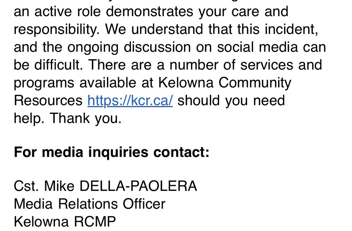 Kelowna RCMP have a file open and are investigating.