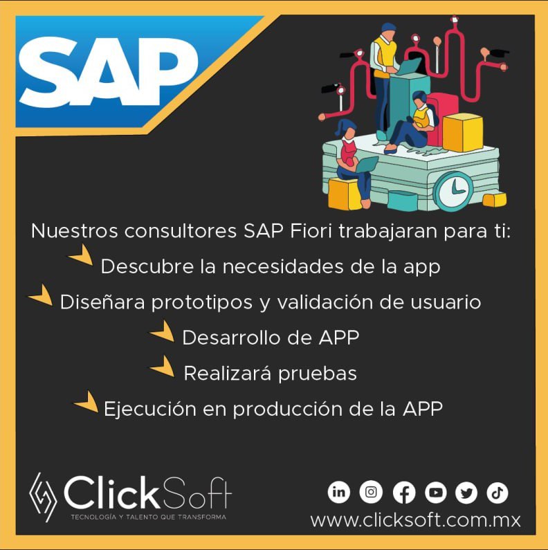 ClickSoftMex's tweet photo. Nuestros expertos utilizan herramientas de vanguardia para crear productos escalables de manera agil y eficiente, aprovechando los elementos de SAP Fiori para ofrecer una experiencia de usuario excepcional. 
Correo: contacto@clicksoft.mx
Número: 222 412 2711
#ConsultorSAPFiori https://t.co/3qPlZhy7I1