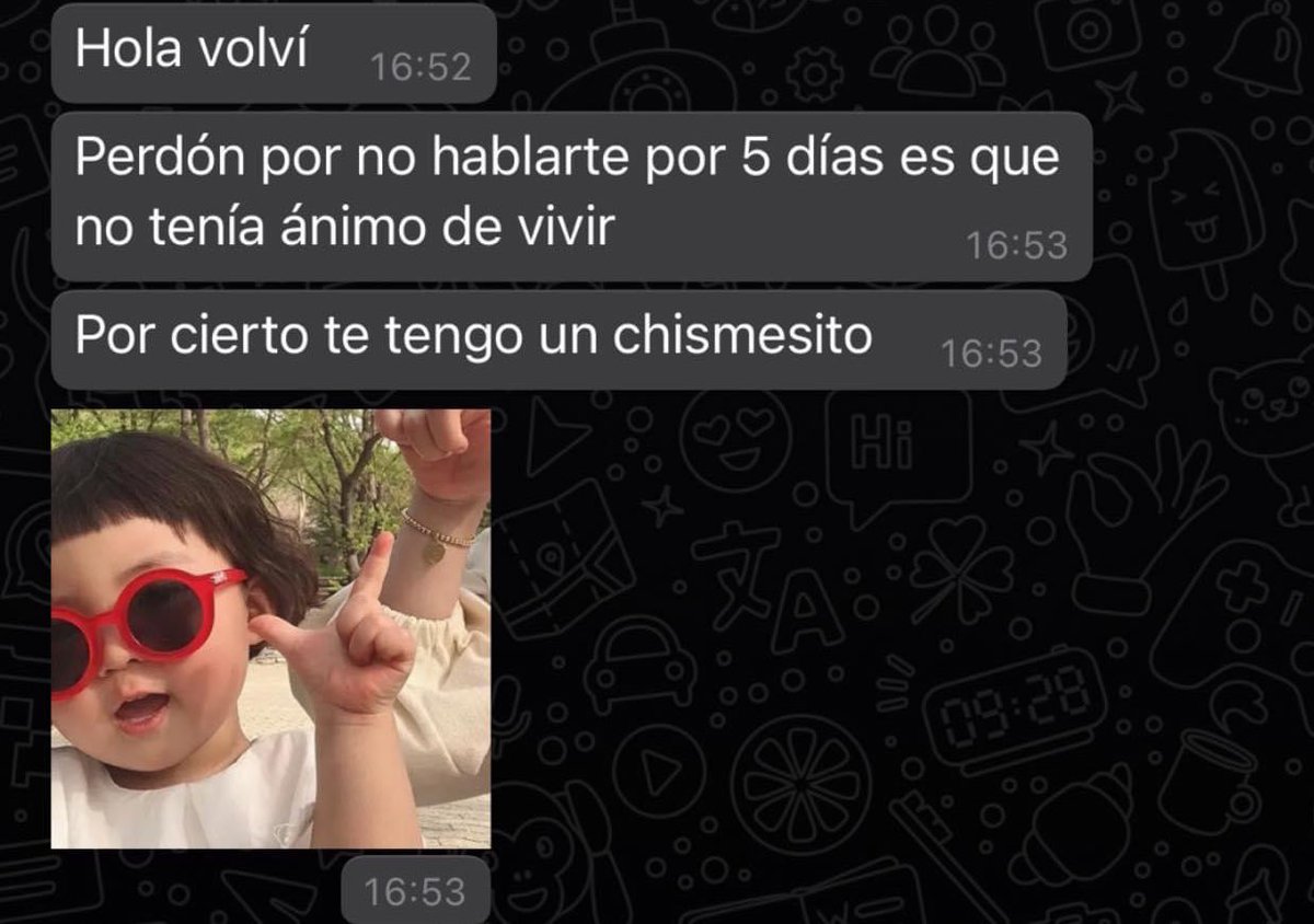 Yo después de perderme por una semana