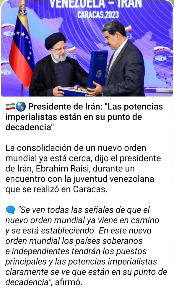 Tremendo discurso dió el presidente de Irán hoy en el poliedro