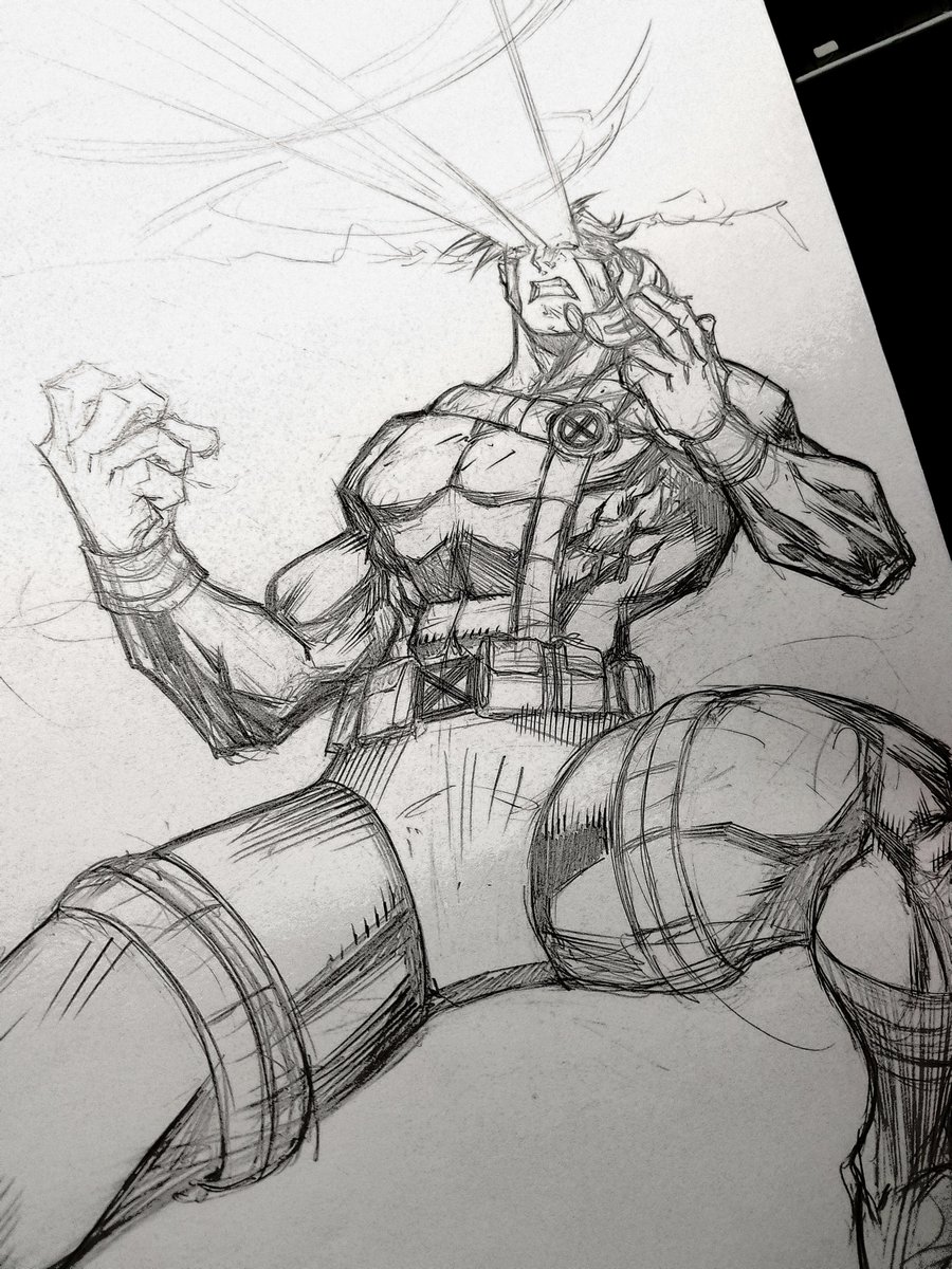 Cyclops wip #commission @Chiaroscuro Studio #cyclops #xmen #xmenclassic #jimlee #MarvelStudios #marvelvscapcom @marvelb