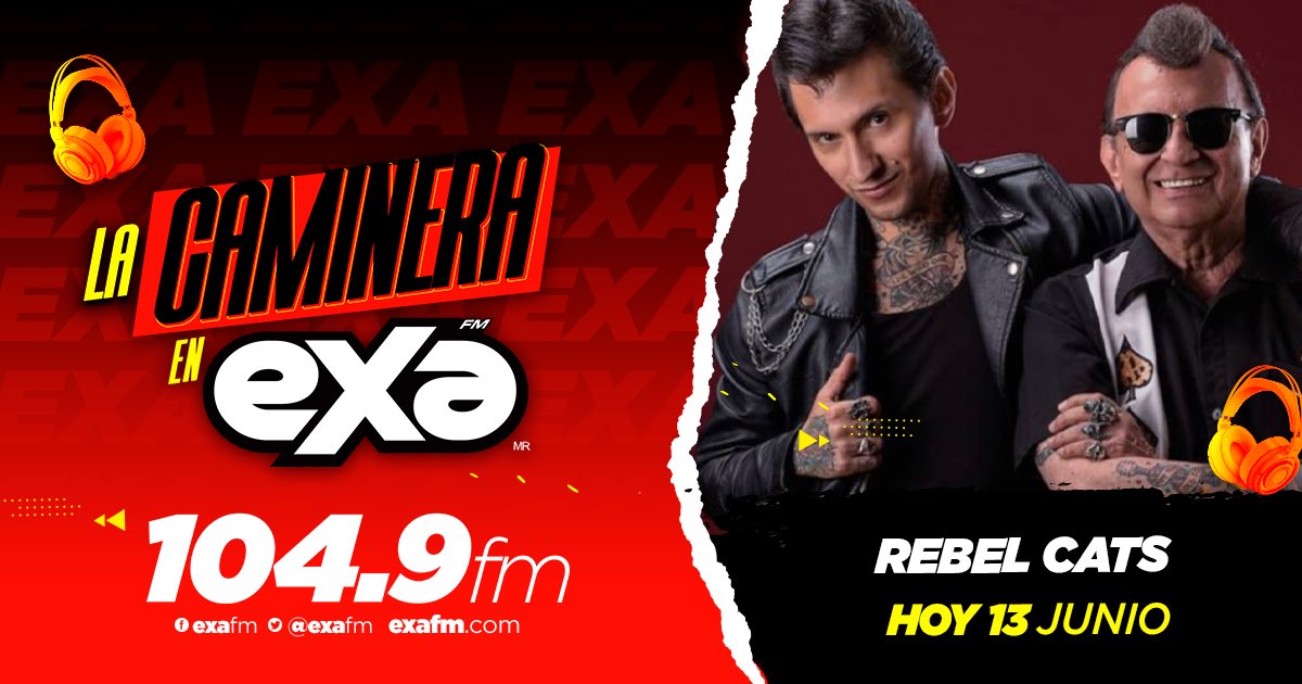 ¡Camineros 🥳! Nos acompañarán @rebel_cats en la entrevista de #LaCaminera con @taniarin, @fran_hevia y @Fer_Gay 🤪 En el 104.9 FM 📻

📲 exafm.com