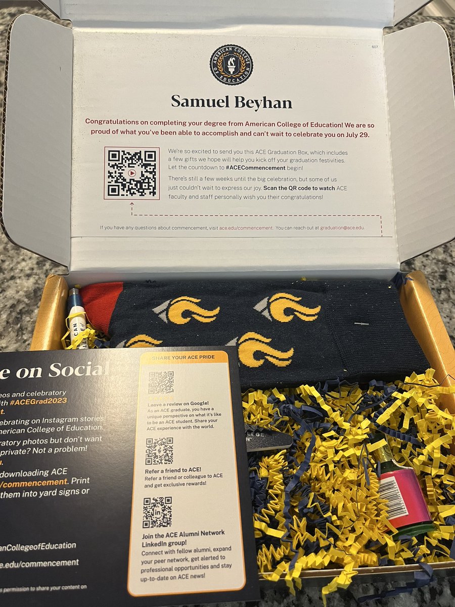 Samuel S. Beyhan (@samuelbeyhan) on Twitter photo Finally received my graduation box thank you <a href="/ACEedu/">American College of Education</a> looking forward to joining the #ACECommencement Finally received my graduation box thank you <a href="/ACEedu/">American College of Education</a> looking forward to joining the #ACECommencement