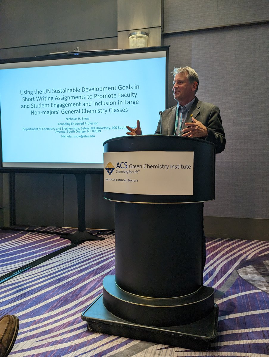 Beyond Benign (@beyondbenign) on Twitter photo Nicholas Snow is now discussion the inclusion of #UNSDGs to promote faculty and student engagement and inclusion at <a href="/SetonHall/">Seton Hall</a>, our #GCCommit Signer! A big shout out to <a href="/DavidALaviska/">David A. Laviska 🌞🦮⧗🏳️🌈🧪🎶🌱🥽</a> and everything he's done (and keep doing) to advance #GreenChemistry! 🙏 Nicholas Snow is now discussion the inclusion of #UNSDGs to promote faculty and student engagement and inclusion at <a href="/SetonHall/">Seton Hall</a>, our #GCCommit Signer! A big shout out to <a href="/DavidALaviska/">David A. Laviska 🌞🦮⧗🏳️🌈🧪🎶🌱🥽</a> and everything he's done (and keep doing) to advance #GreenChemistry! 🙏