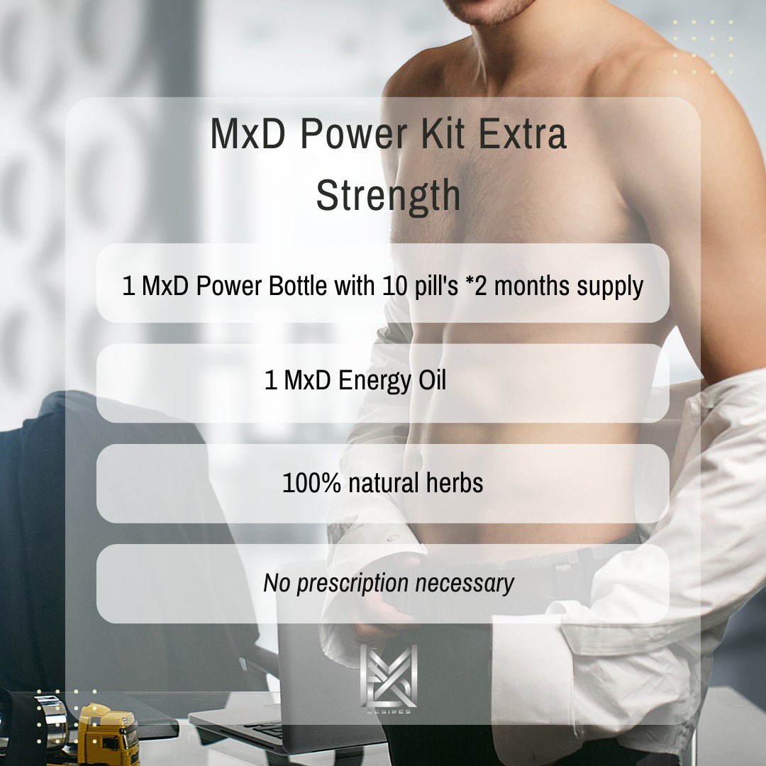 mxdesires's tweet photo. So why wait? Experience the benefits of the MxD Power kit for yourself and take your performance to the next level. Order now and get ready to see the results you've been looking for!🔥

#libido #mxdesires #libidobooster #lowlibido #libidofeminina #libidosexual #increaselibido https://t.co/TTdrVYHKUe