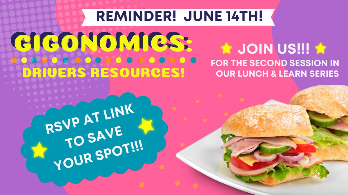 More details and RSVP at link below!

secure.everyaction.com/HGyP34wOzU-n1C…

#gigonomics #lunchandlearn #driveforwardseattle #uber #lyft #deliverydriver #gigworkers #seattle #tacoma #joinus