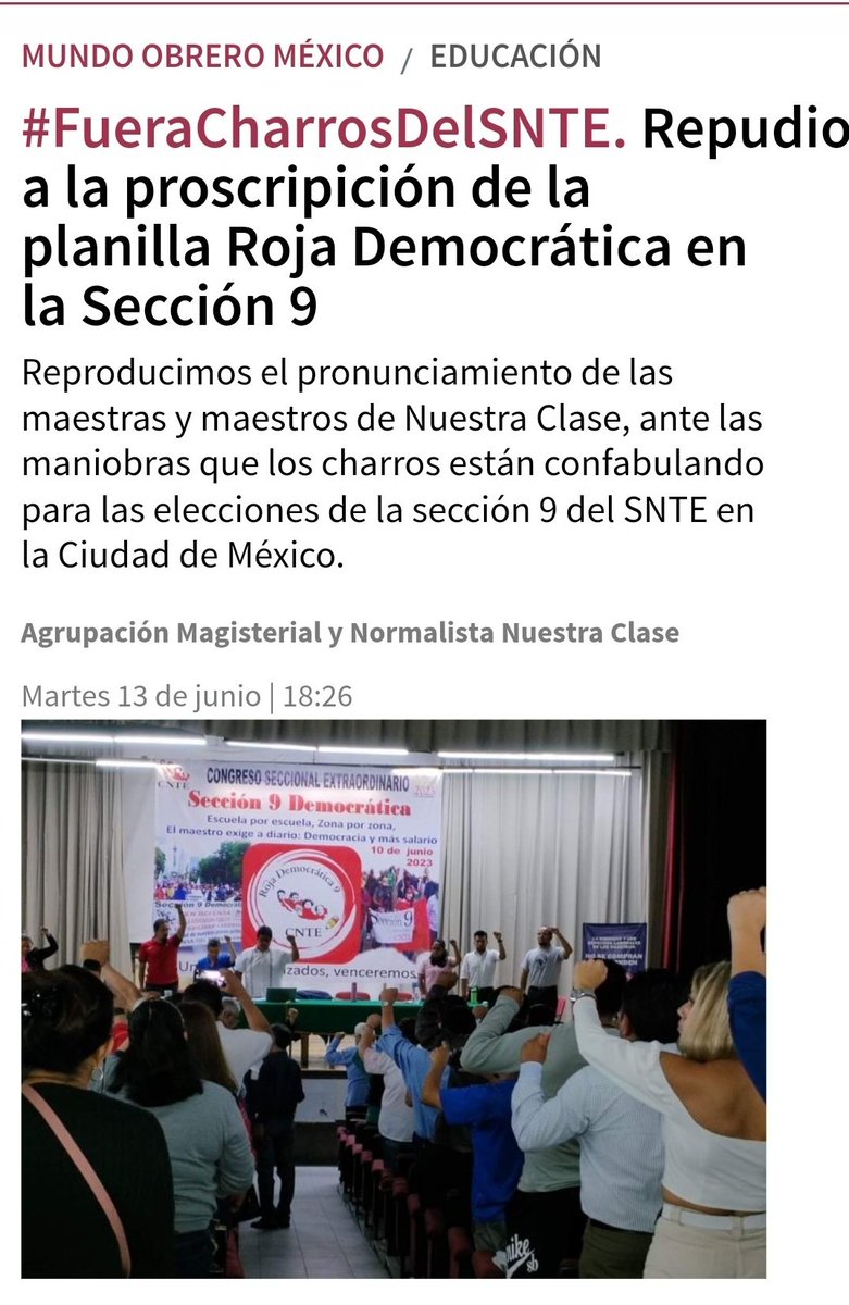 Agrupación Nuestra Clase tweet media