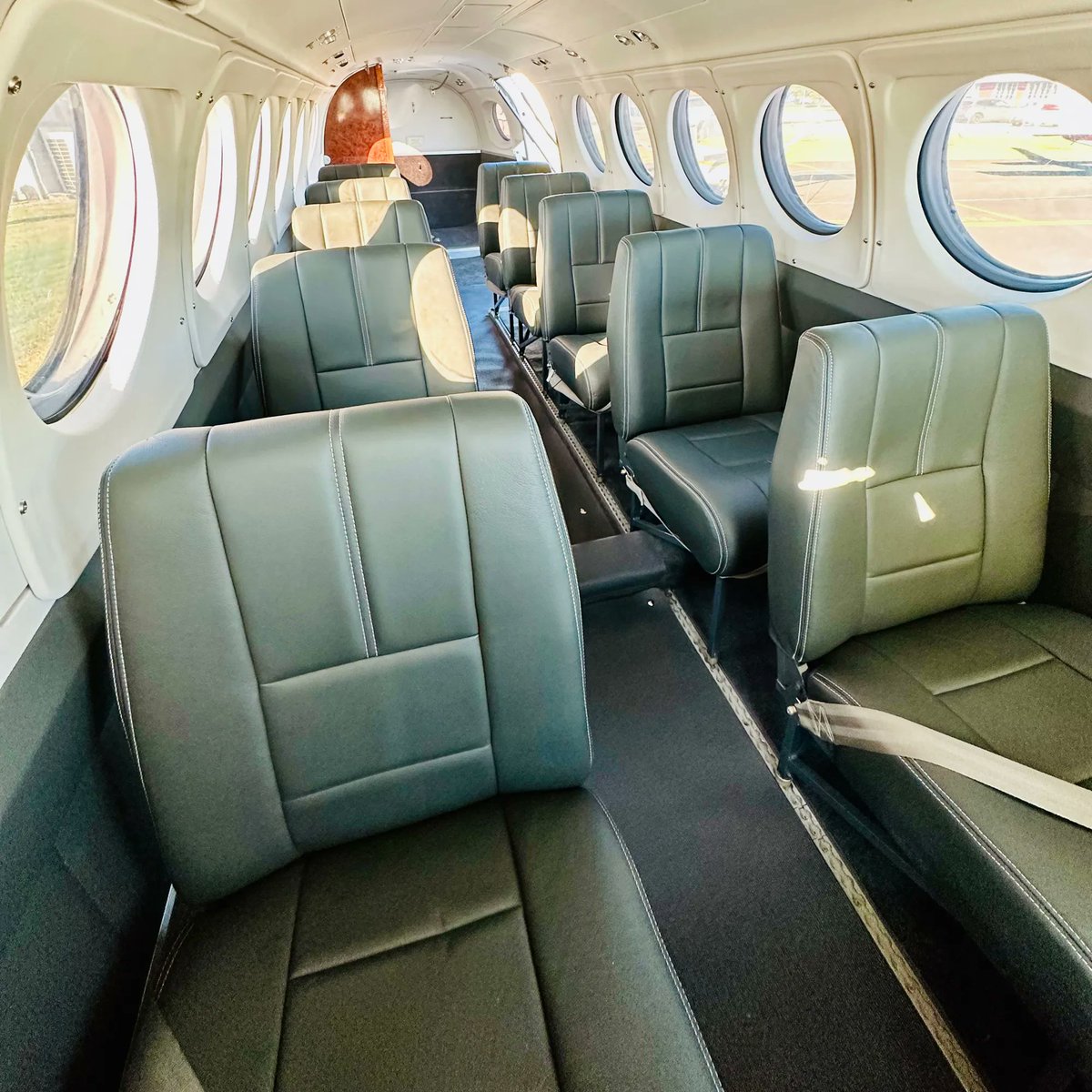 AERgO_Intl's tweet photo. We're thrilled to announce the purchase of our own Beechcraft B200 King Air. We’ve just done a full refurb including the engines, interior and paint, thanks to the teams at Rapair, Flinders Aviation and Sewfine Upholstery. Contact us for any of your charter needs #aergo https://t.co/LcinOOTSXb