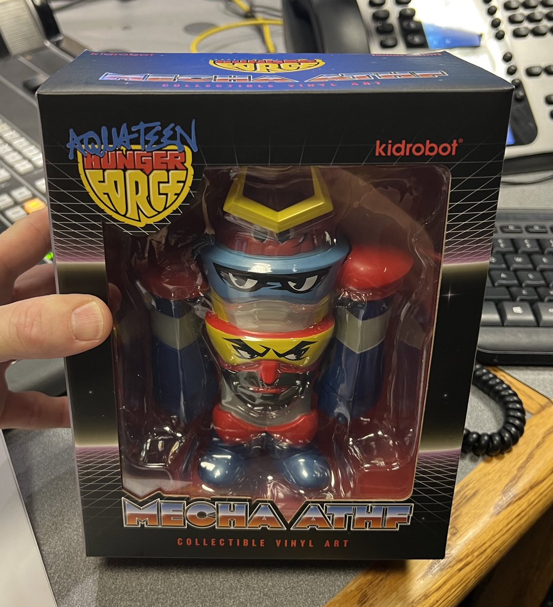 TimAndrewsHere's tweet photo. Big thanks to Matt Maiellaro for sitting down with me today AND for this sweet Mecha ATHF! Interview airs Saturday at 7pm on @wsbradio - which leaves YOU plenty of time to checkout #Pastacolypse on @Tubi! https://t.co/sS5O3RFFQj