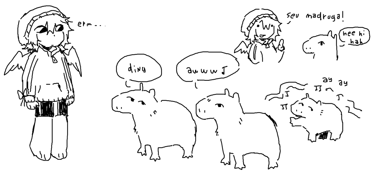 bro started befriending capybaras hes very normal