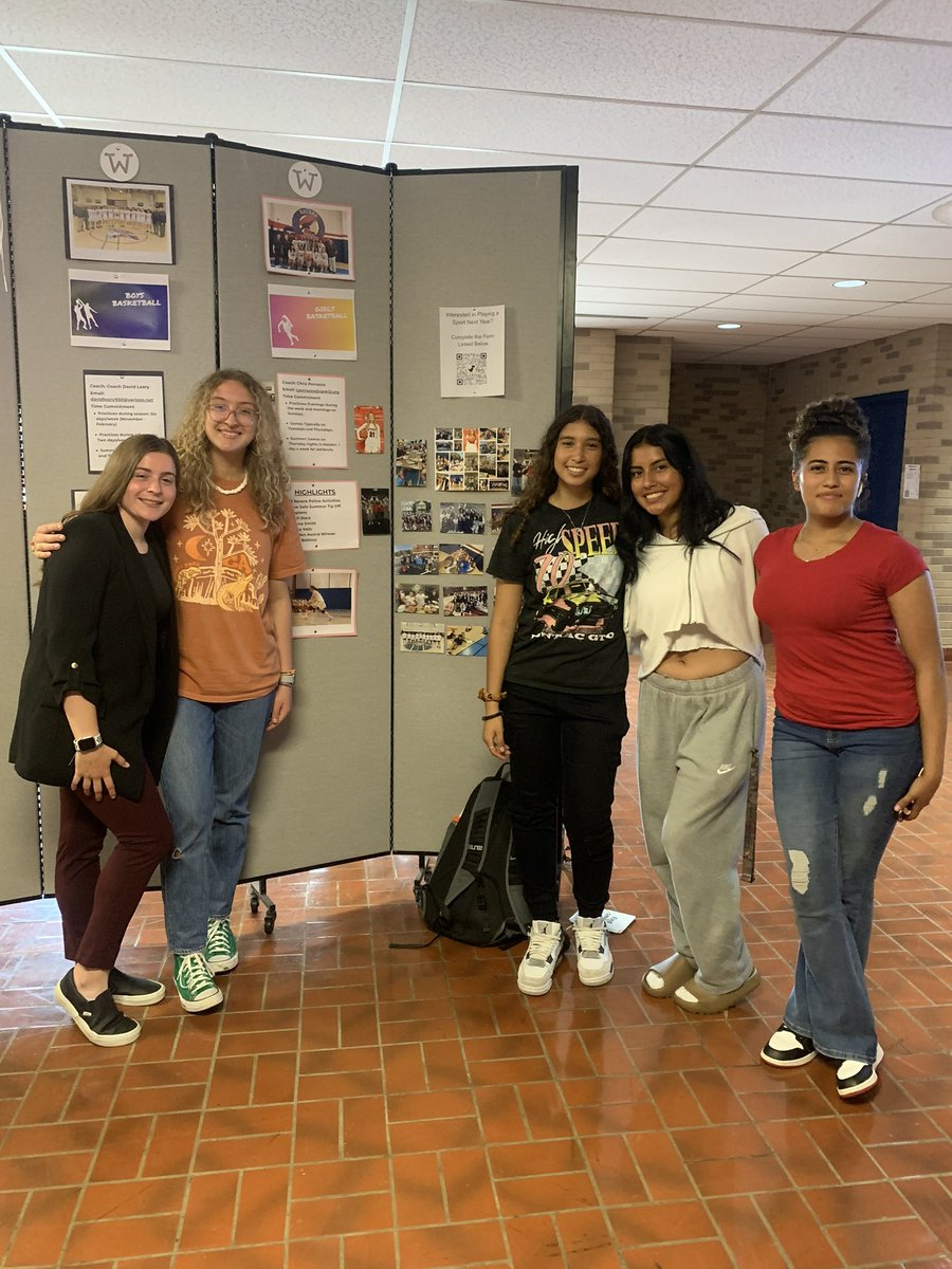 RevereHoops's tweet photo. A solid 5 representing RHS Girls Basketball at the RHS 2023 Student Showcase today! https://t.co/jcV05fOr4o