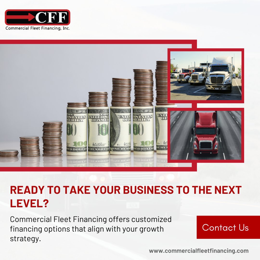 Ready to take your business to the next level? Commercial Fleet Financing offers customized financing options that align with your growth strategy. Unlock your potential today!

Contact us today.
📞 469-281-2962
🔗 commercialfleetfinancing.com

#cff #usa