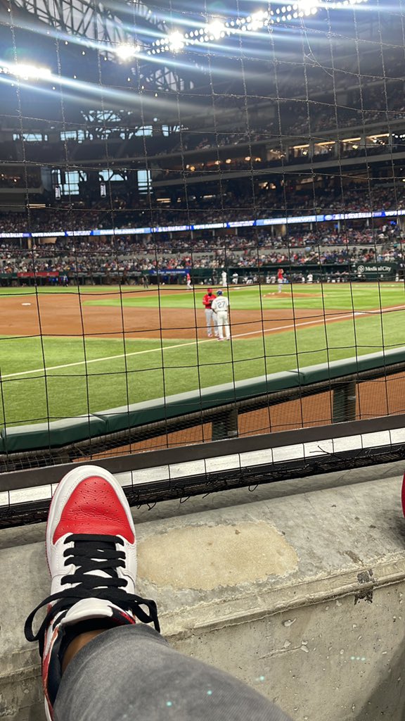 I was gifted some tix to a TX Rangers baseball game and we are sitting RIGHT in front of 3rd base!