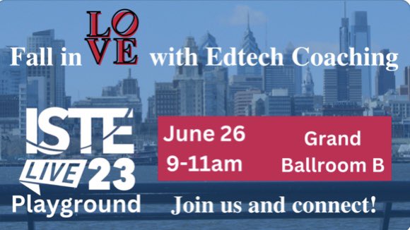 Are you an Edtech coach on your way to #Istelive? Join me for “PD Bingo for the Win” in the Edtech Coaching Playground!