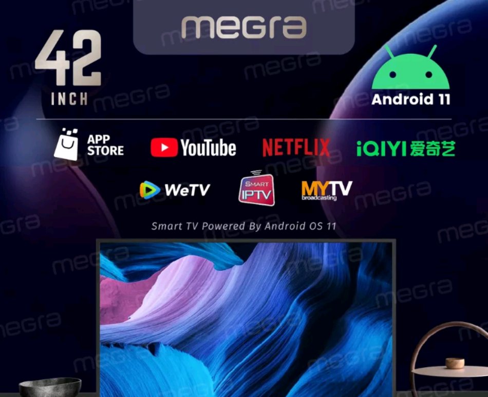 3. MEGRA Android TV 42 Inch Smart TV Powered By Android OS:
- Android OS offers a familiar and intuitive user interface. #FamiliarInterface #UserFriendly
- Crisp and clear visuals with a 42-inch display. #ImmersiveScreen #OptimalSize