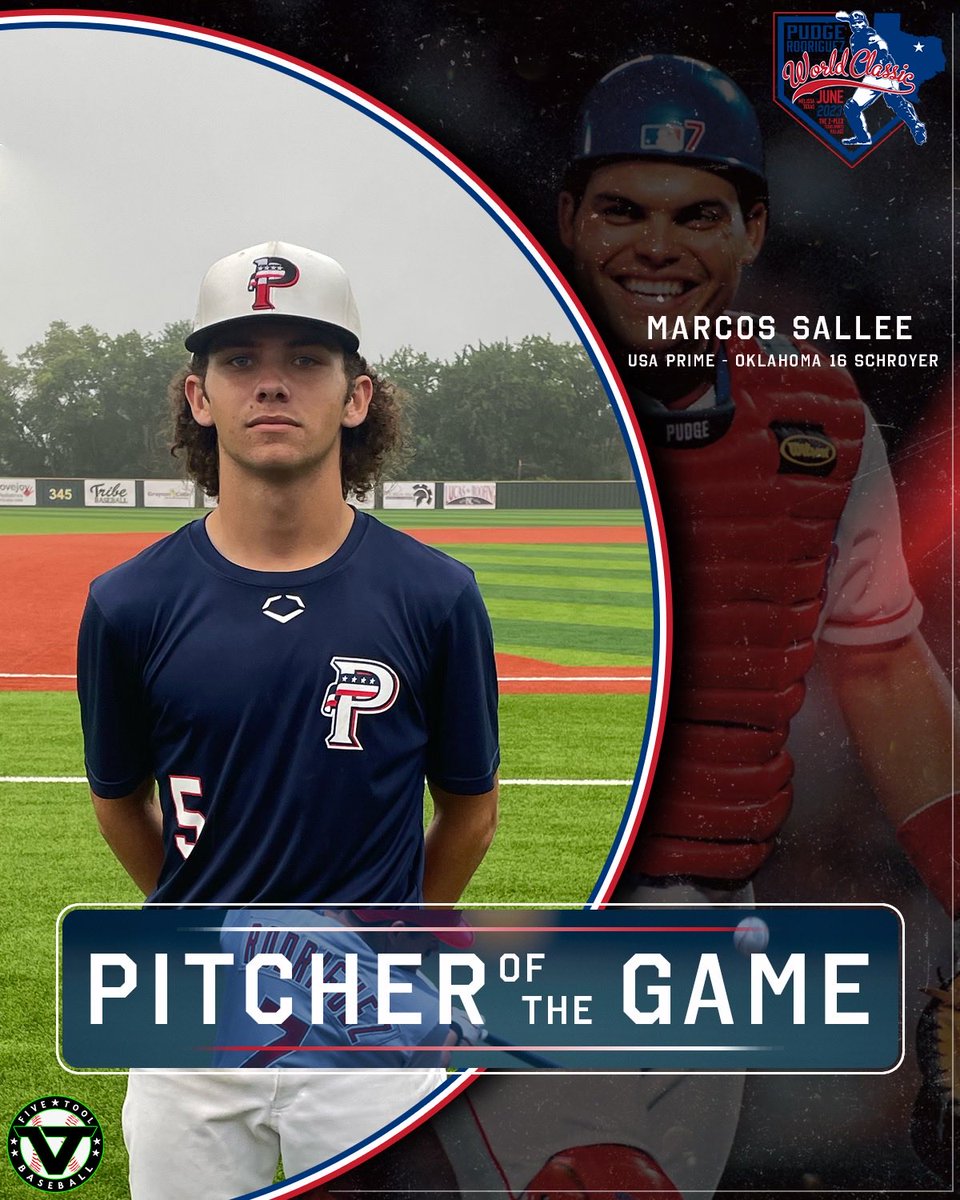 ✭Five Tool Texas✭ (@fivetooltexas) on Twitter photo #PudgeWC F: <a href="/USAPrimeOK/">USA Prime Oklahoma</a> 16U Schroyer 7, Texas Generals 2025 Showcase 4
PoG: <a href="/Connor_pratt2/">Connor Pratt</a>: 1-1, 3B, RBI, 2 BB
Pitcher: <a href="/marcos_sallee/">Marcos Sallee</a>: 4 IP, 7K, 3H, ER #PudgeWC F: <a href="/USAPrimeOK/">USA Prime Oklahoma</a> 16U Schroyer 7, Texas Generals 2025 Showcase 4
PoG: <a href="/Connor_pratt2/">Connor Pratt</a>: 1-1, 3B, RBI, 2 BB
Pitcher: <a href="/marcos_sallee/">Marcos Sallee</a>: 4 IP, 7K, 3H, ER
