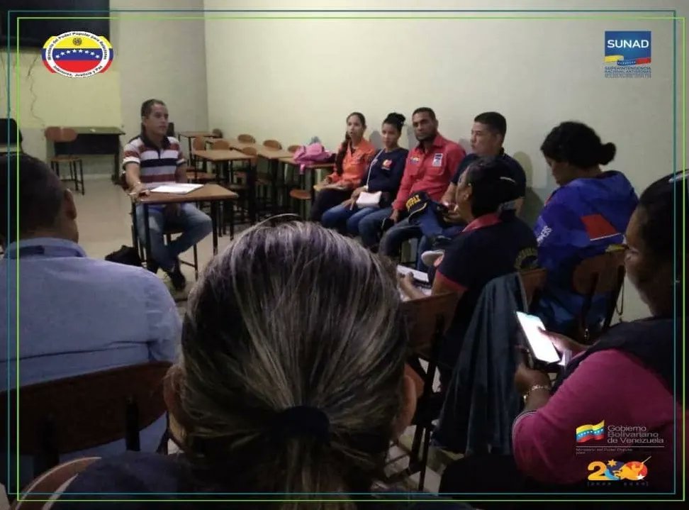 La Sunad Yaracuy, desde la caja de ahorro de la policía estadal, participo en reunión de planificación de actividades para el abordaje Preventivo que se realizará en la comunidad de Taria Mcpio Veroes, junto a las instituciones que conforman el Frente preventivo.